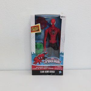 (#G-1) Spiderman Titan Hero Series Goblin Attack Gear Marvel Toys